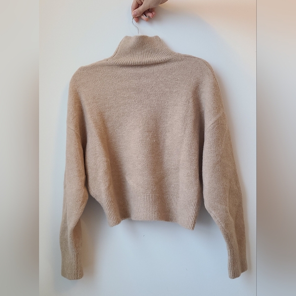 Zara Women's Small Beige Warm Turtleneck Sweater - Picture 3 of 9